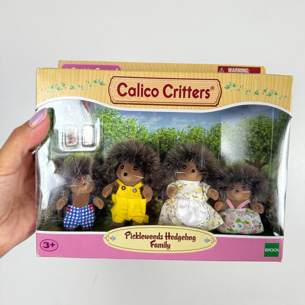New Calico Critters Pickleweeds Hedgehog Family